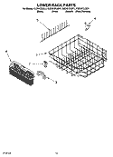 LOWER RACK PARTS Diagram and Parts List for KUDI01DLBT1  KitchenAid Dishwasher