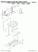 DOOR AND PANEL PARTS Diagram and Parts List for KUDS40FVSS0  KitchenAid Dishwasher