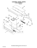 CONTROL PANEL PARTS Diagram and Parts List for KEBS109BSP00  KitchenAid Wall Oven