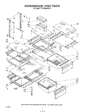 REFRIGERATOR SHELF Diagram and Parts List for KTRF22MSTOY1  Whirlpool Refrigerator