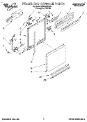 FRAME AND CONSOLE Diagram and Parts List for DU925QWDQ0  Whirlpool Dishwasher