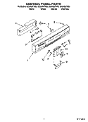 CONTROL PANEL PARTS Diagram and Parts List for GU2455XTSB2  Whirlpool Dishwasher