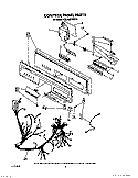 CONTROL PANEL, LIT/OPTIONAL Diagram and Parts List for KUDA220TWH3  KitchenAid Dishwasher