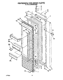 Part Location Diagram of 2000696 Whirlpool HINGE-DOOR