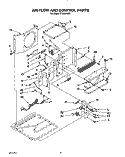 AIR FLOW AND CONTROL Diagram and Parts List for X10002W02  Roper Air Conditioner