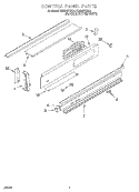 CONTROL PANEL Diagram and Parts List for RS696PXBQ4  Whirlpool Range