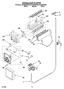 ICEMAKER PARTS, OPTIONAL PARTS (NOT INCLUDED) Diagram and Parts List for ED5CHQXTB00  Whirlpool Refrigerator