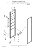 FREEZER DOOR PARTS Diagram and Parts List for 3WSC20N4XB00  Whirlpool Refrigerator