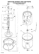 AGITATOR, BASKET AND TUB Diagram and Parts List for KAWS850JT2  KitchenAid Washer