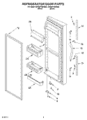 REFRIGERATOR DOOR Diagram and Parts List for 3XES0FHQKQ00  Whirlpool Refrigerator