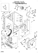 CABINET Diagram and Parts List for LGR4624DZ1  Whirlpool Dryer