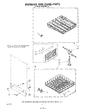 DISHRACK AND PANEL Diagram and Parts List for DU8350XT0  Whirlpool Dishwasher