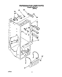 REFRIGERATOR LINER Diagram and Parts List for 3XRZ2727FI01  Whirlpool Refrigerator