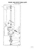 BRAKE AND DRIVE TUBE Diagram and Parts List for LA4800XSW0  Whirlpool Washer