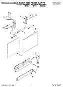 DOOR AND PANEL PARTS Diagram and Parts List for KUDC02IRWH2  KitchenAid Dishwasher