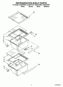 REFRIGERATOR SHELF PARTS Diagram and Parts List for CS22CFXTT01  Crosley Refrigerator