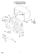 CABINET, LITERATURE Diagram and Parts List for MT9114SFB0  Whirlpool Microwave