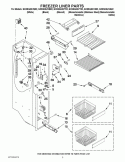 FREEZER LINER PARTS Diagram and Parts List for GC5SHAXVT02  Whirlpool Refrigerator
