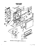 DOOR Diagram and Parts List for DU4000XR2  Whirlpool Dishwasher