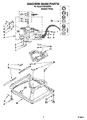 MACHINE BASE PARTS Diagram and Parts List for RAS6233PQ1  Roper Washer