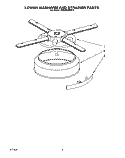 LOWER WASHARM AND STRAINER Diagram and Parts List for KUDI220WWH4  KitchenAid Dishwasher