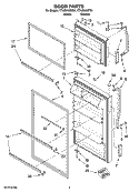 DOOR PARTS Diagram and Parts List for TT16DKXSQ01  Estate Refrigerator