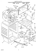LINER Diagram and Parts List for ET16JKYDN03  Whirlpool Refrigerator