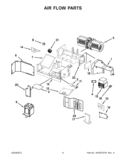 AIR FLOW PARTS Diagram and Parts List for WMH32L19AS1  Whirlpool Microwave