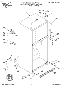 CABINET Diagram and Parts List for ET18GKXFN01  Whirlpool Refrigerator
