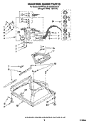 MACHINE BASE PARTS Diagram and Parts List for KAWS750LT3  KitchenAid Washer