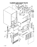 CABINET AND FRONT Diagram and Parts List for JVGC535W0  Whirlpool Ice Maker