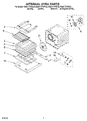 INTERNAL OVEN PARTS Diagram and Parts List for KEBC177KSS03  KitchenAid Wall Oven