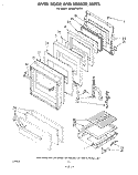 OVEN DOOR AND BROILER Diagram and Parts List for SE950PSKW0  Whirlpool Range