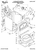 SECTION Diagram and Parts List for LER7858AN2  Whirlpool Dryer