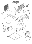 UNIT PARTS Diagram and Parts List for ET9CHKXKB03  Whirlpool Refrigerator