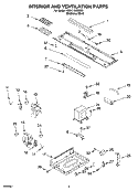 INTERIOR AND VENTILATION PARTS Diagram and Parts List for YMH1150XMS0  Whirlpool Microwave