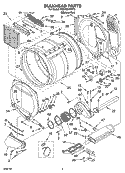 BULKHEAD PARTS Diagram and Parts List for YKEHS01PMT0  KitchenAid Dryer