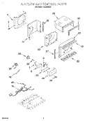 AIR FLOW AND CONTROL Diagram and Parts List for ACM052XH1  Whirlpool Air Conditioner