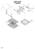 OVEN PARTS Diagram and Parts List for GJSP84902  Whirlpool Range