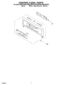CONTROL PANEL Diagram and Parts List for GMC275PDS6  Whirlpool Microwave Oven Combo