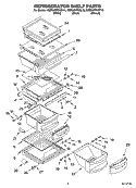REFRIGERATOR SHELF PARTS Diagram and Parts List for KSRG25FKBT16  KitchenAid Refrigerator