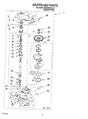 GEARCASE PARTS Diagram and Parts List for 7MSAWS800LQ1  Whirlpool Washer