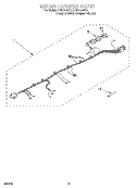 WIRING HARNESS Diagram and Parts List for LCR7244DQ3  Whirlpool Washer