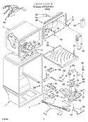 LINER Diagram and Parts List for 8VET20NKHW01  Whirlpool Refrigerator
