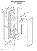 FREEZER DOOR Diagram and Parts List for KSBP25FJSS00  KitchenAid Refrigerator