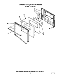 LOWER OVEN DOOR Diagram and Parts List for KEBI241XBL0  KitchenAid Wall Oven