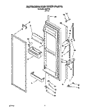 REFRIGERATOR DOOR Diagram and Parts List for 3XRA720  Whirlpool Refrigerator