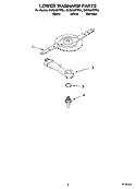 LOWER WASHARM PARTS Diagram and Parts List for GU3200XTPS4  Whirlpool Dishwasher