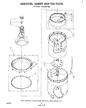 AGITATOR, BASKET AND TUB Diagram and Parts List for LA3400XPW0  Whirlpool Washer
