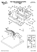 TOP AND CONSOLE PARTS Diagram and Parts List for YCEE2790KQ1  Whirlpool Dryer